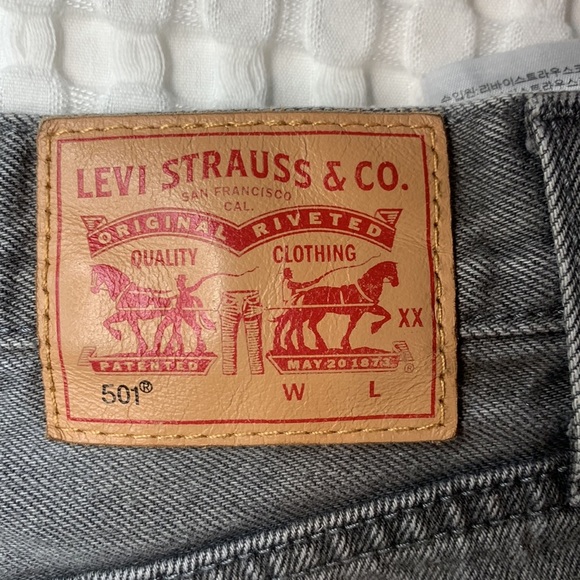 Levi’s 501 Button Fly Cutoff Grey Short Shorts Women size 25 - Picture 7 of 15